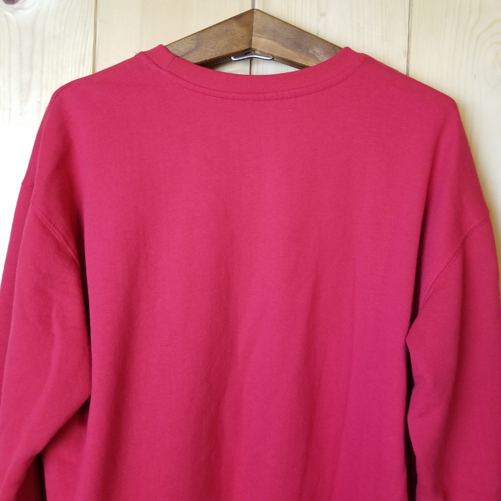 Disney Mickey Mouse Red Scarf Holiday Fleece Lined Unisex Sweatshirt - Picture 6 of 11